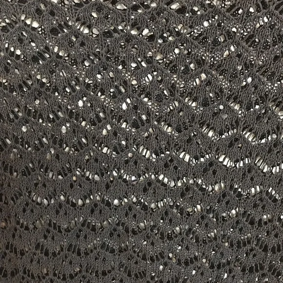 Miou Muse Black Middle of the Night Crochet Cropped Top size Medium - Picture 4 of 7